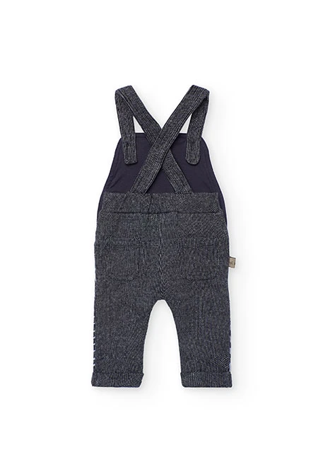 Grey knitted baby set with animals