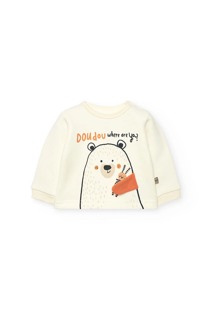 Ensemble bébé en tricot ours blanc