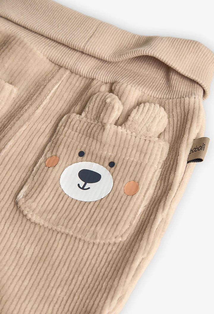 White bear knitted baby set