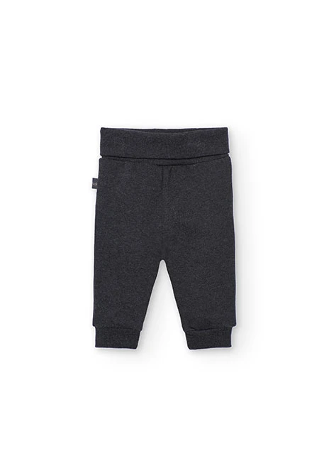 Conjunto bebé  punto blanco y gris oscuro