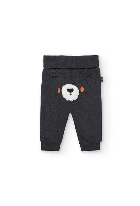 Completo neonato maglia bianca e grigio scuro
