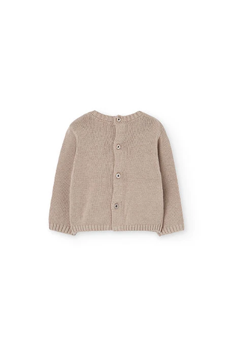 Beige Strickset für Babys mit Tiermotiven