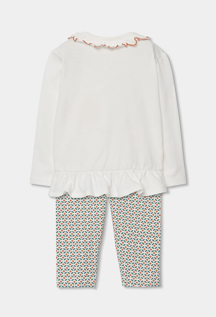 Conjunto bebê malha algodão branco