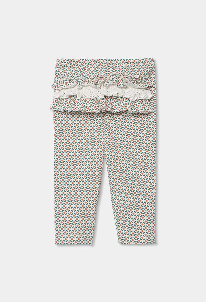 Ensemble bébé en maille de coton blanc.