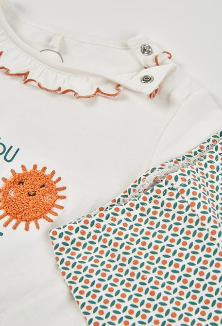 Conjunto bebé punto algodón blanco