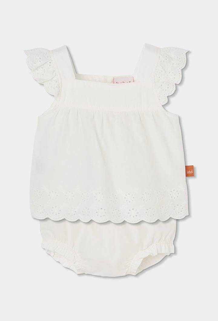 Conjunto bebé algodão em branco