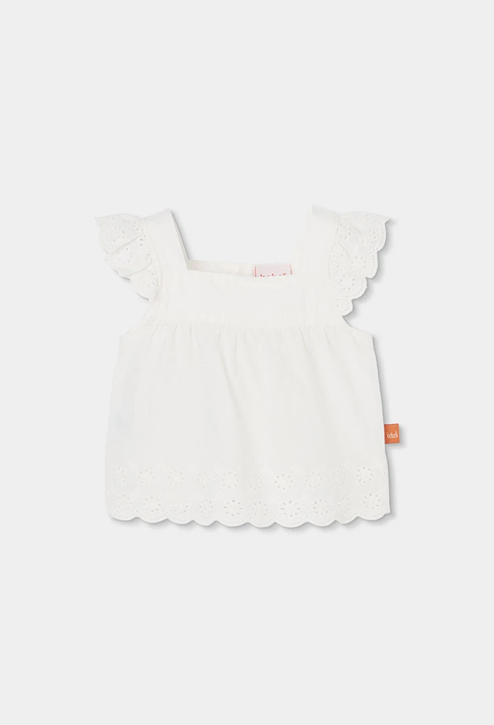 Babyset aus Baumwolle in Weiß