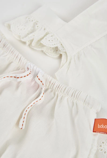 Babyset aus Baumwolle in Weiß