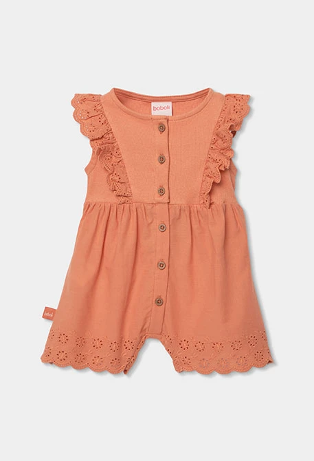 Tutina neonato cotone arancione