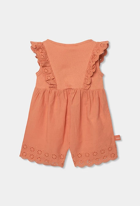 Orange cotton baby romper