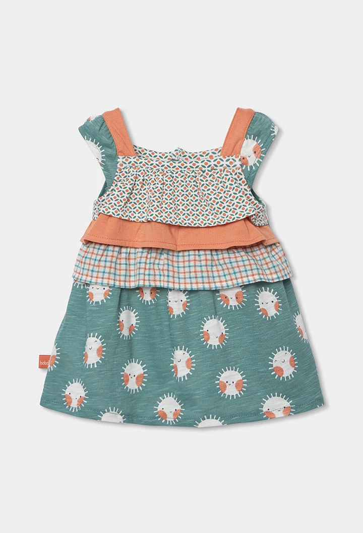 Vestito neonato maglia stampata