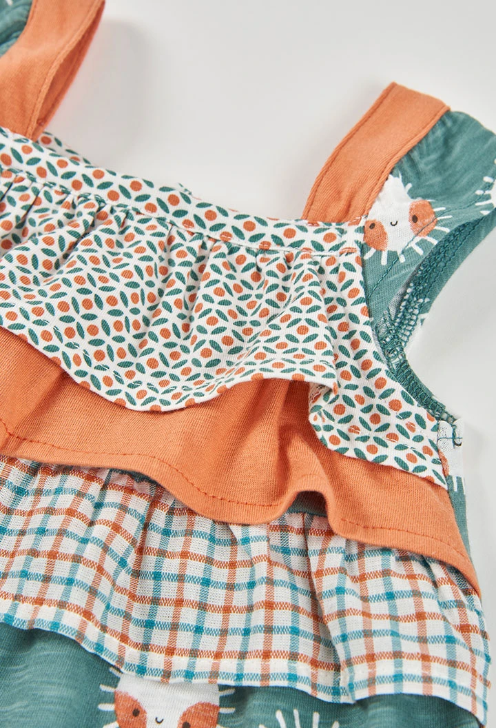 Knitted printed baby dress