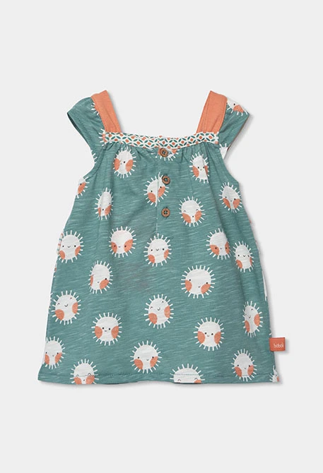 Knitted printed baby dress