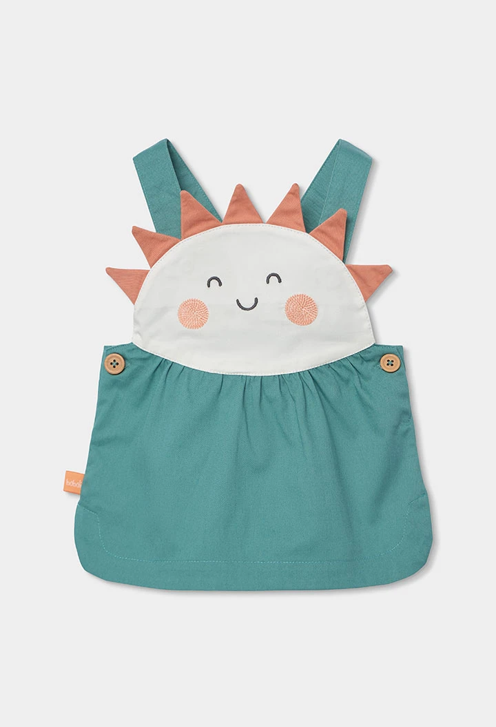 Vestido bebê algodão verde