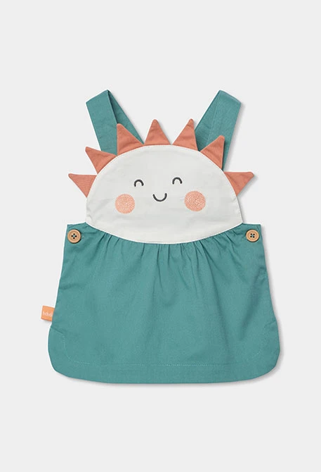 Robe bébé coton vert