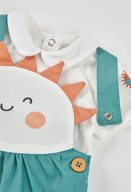 Green cotton baby dress