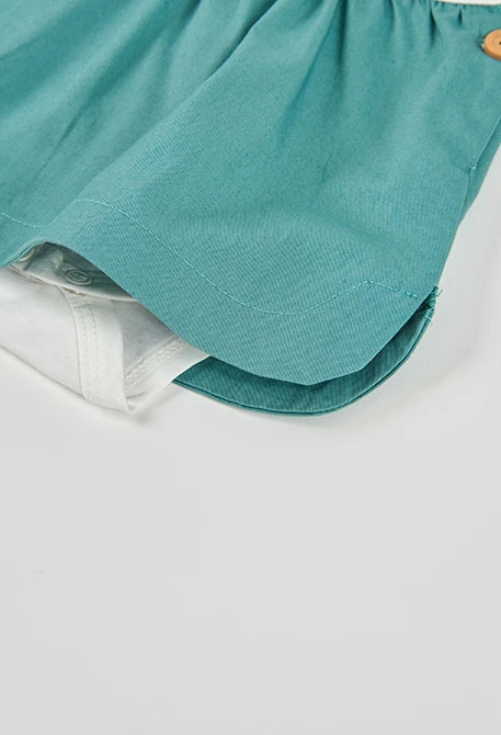 Vestido bebê algodão verde