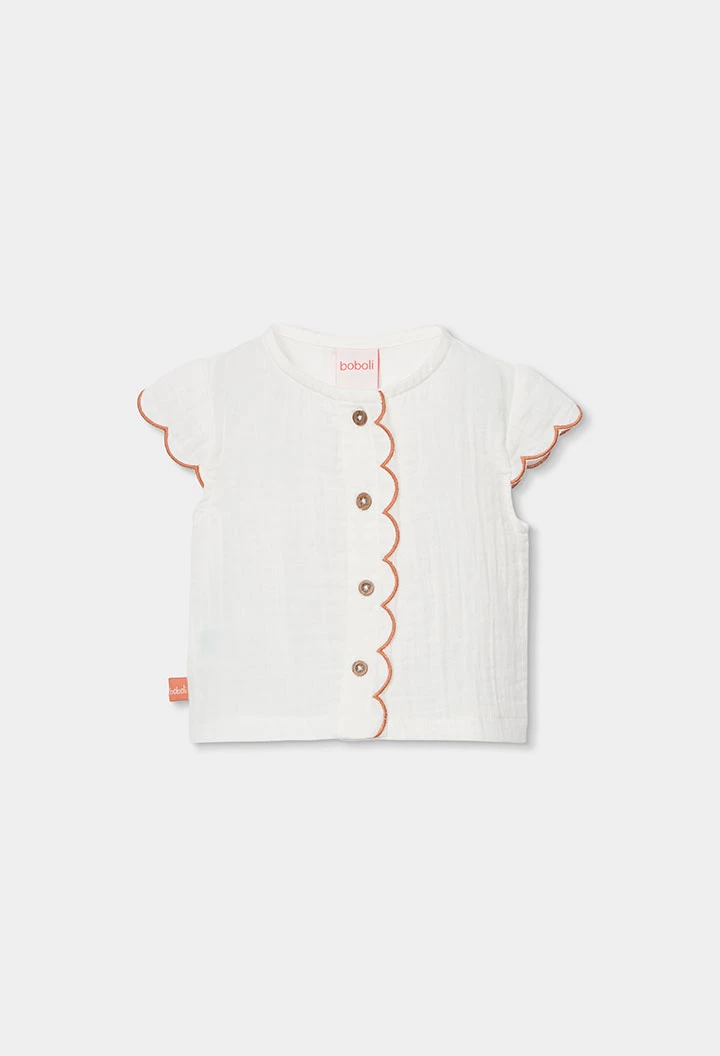 Conjunto bebé de algodón blanco