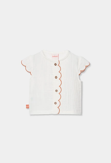 White cotton baby set