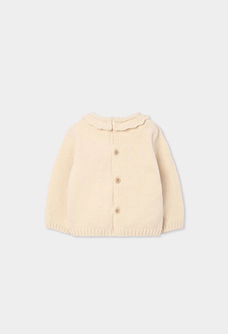 Babyset Mädchen naturfarben mit Hirsch-Stickerei