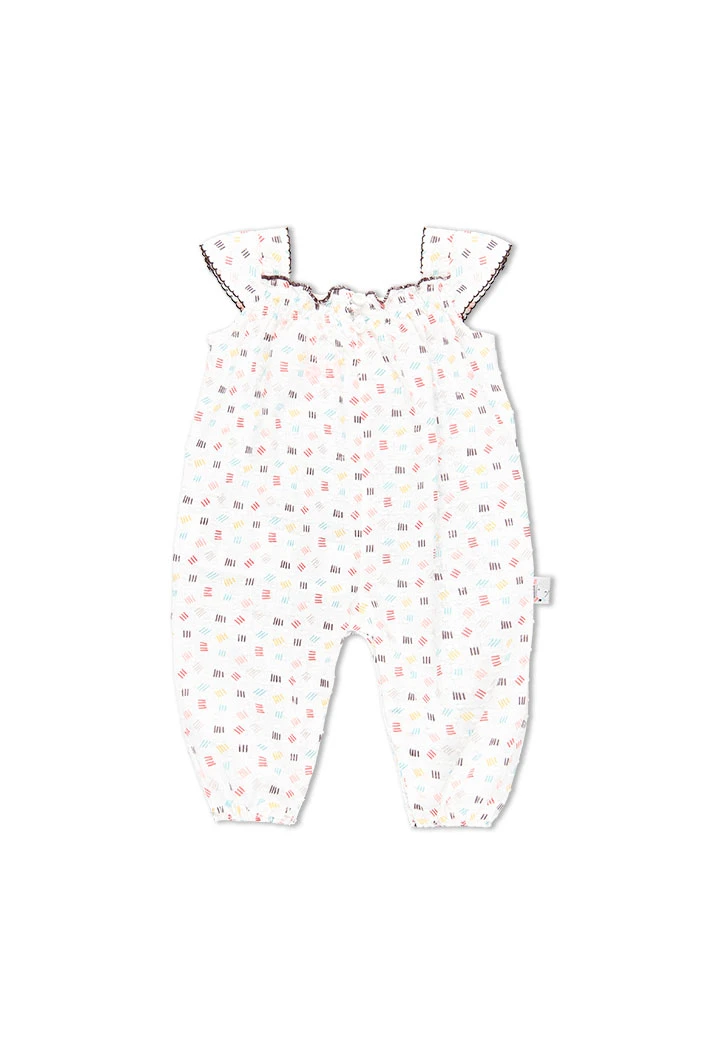 Salopette en batiste pour bébé fille - organique
