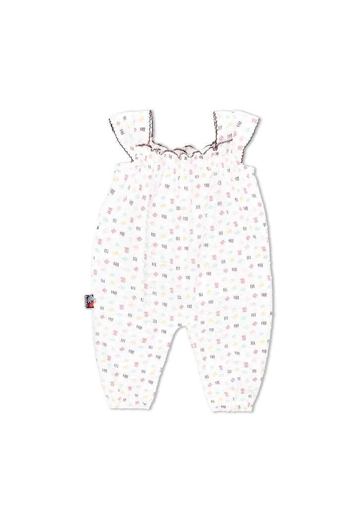 Salopette en batiste pour bébé fille - organique