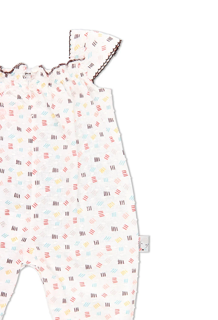 Salopette en batiste pour bébé fille - organique