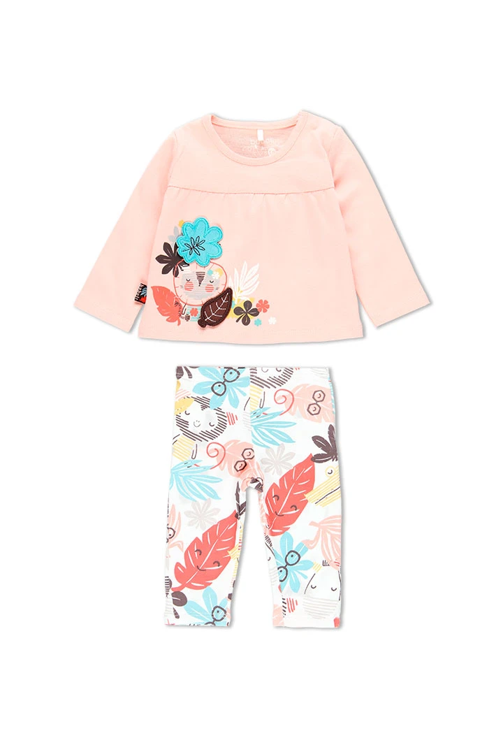 Pack en tricot "feuilles" pour bébé - organique
