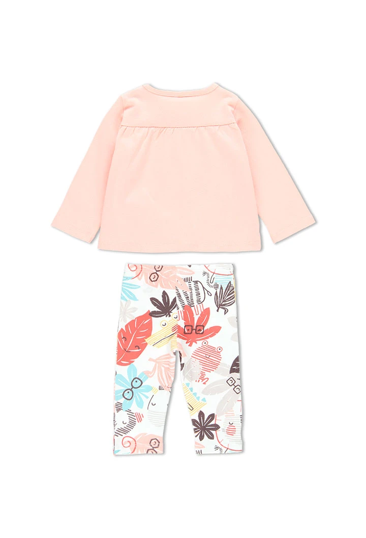 Pack en tricot "feuilles" pour bébé - organique