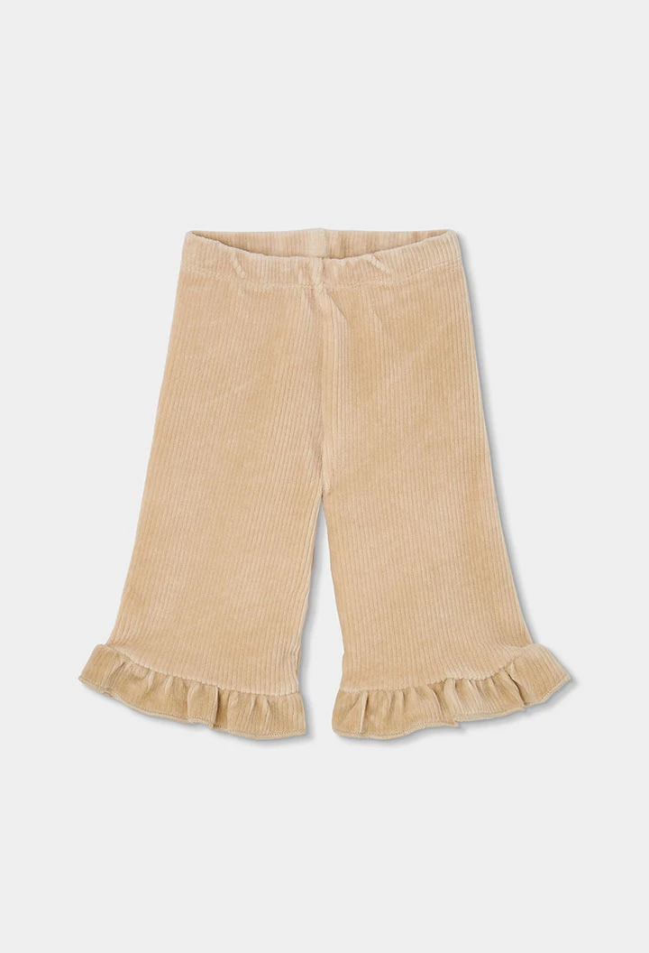 Conjunto de malha bebé menina rosa bordado de veados