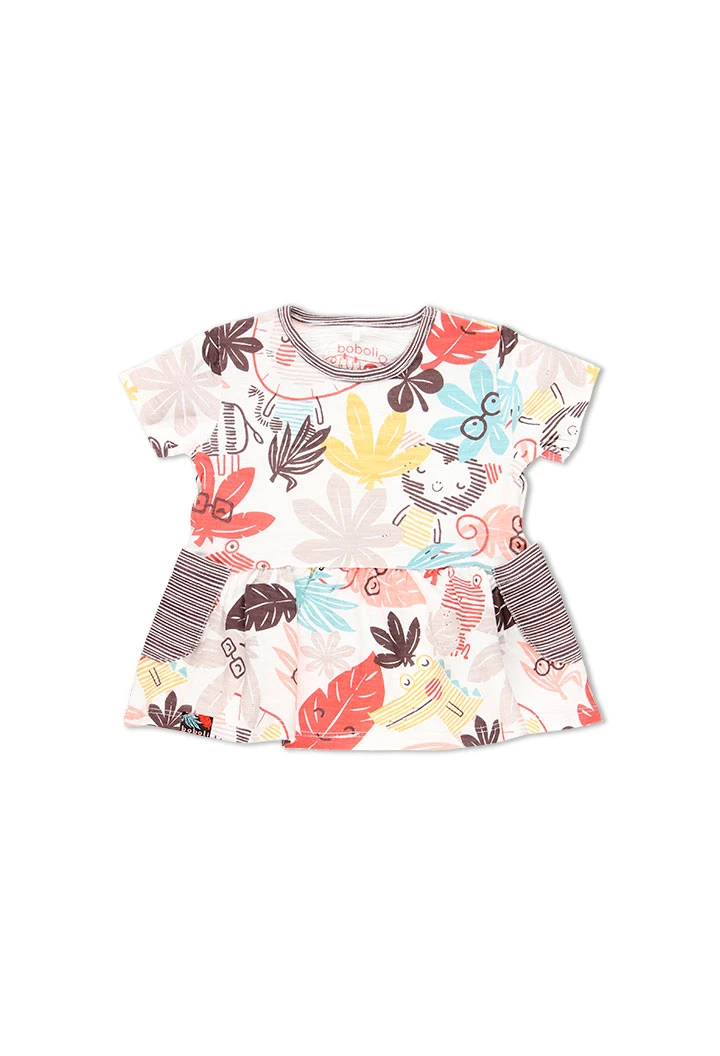Robe "feuilles" pour bébé - organique