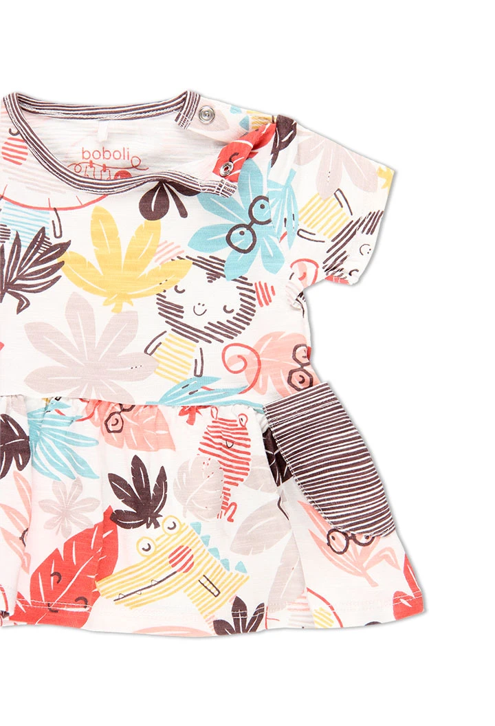 Robe "feuilles" pour bébé - organique