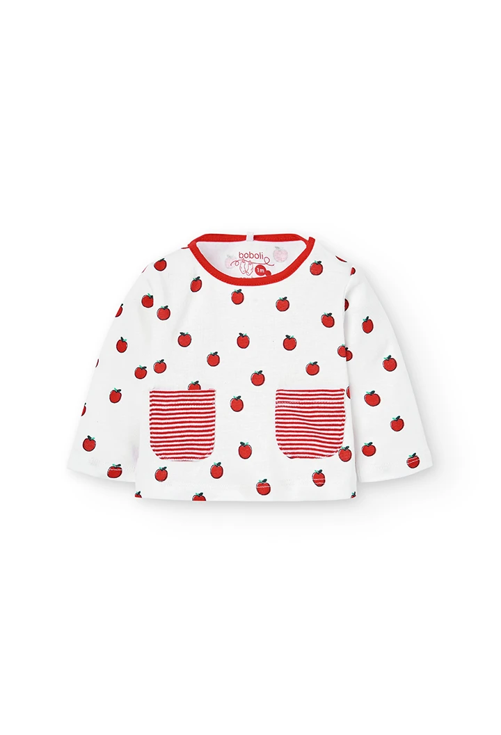 T-Shirt tricot pommes pour bébé -BCI