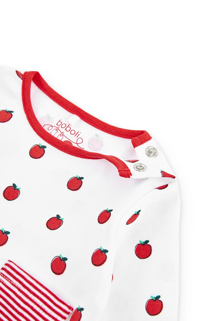 T-Shirt tricot pommes pour bébé -BCI