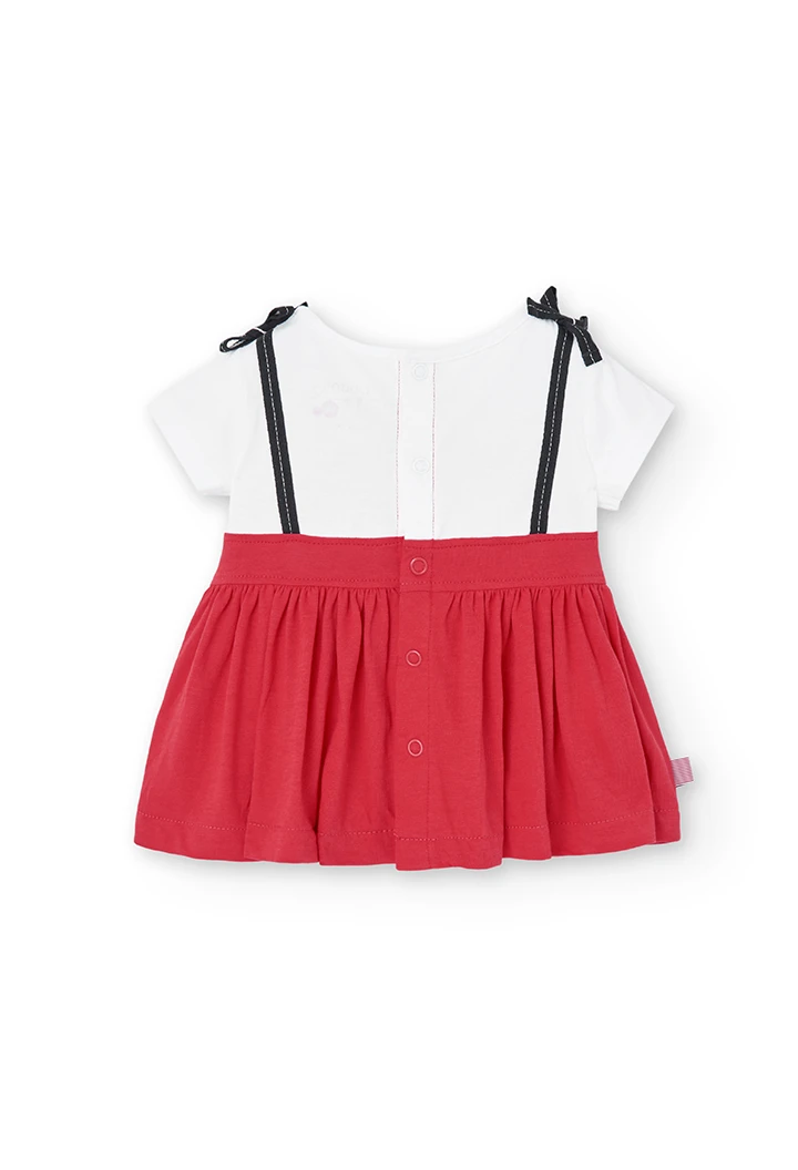Robe bicolour pour bébé fille