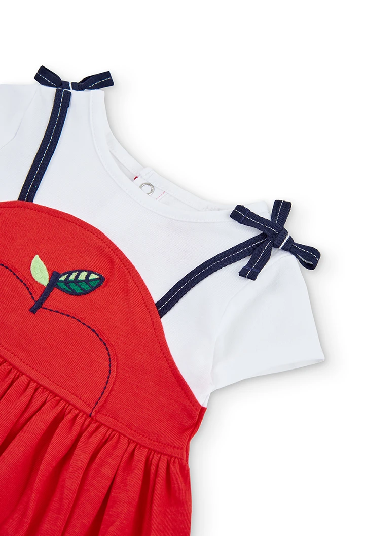 Robe bicolour pour bébé fille