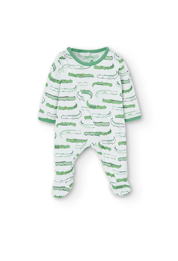 Grenouillère en tricot imprimé pour bébé -BCI