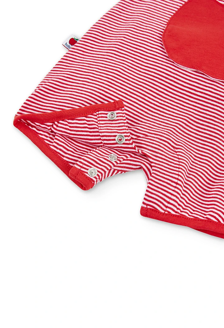Grenouillère en tricot à rayures pour bébé fille