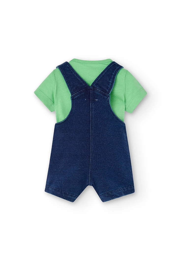 Pack en tricot bi matiere pour bébé garçon
