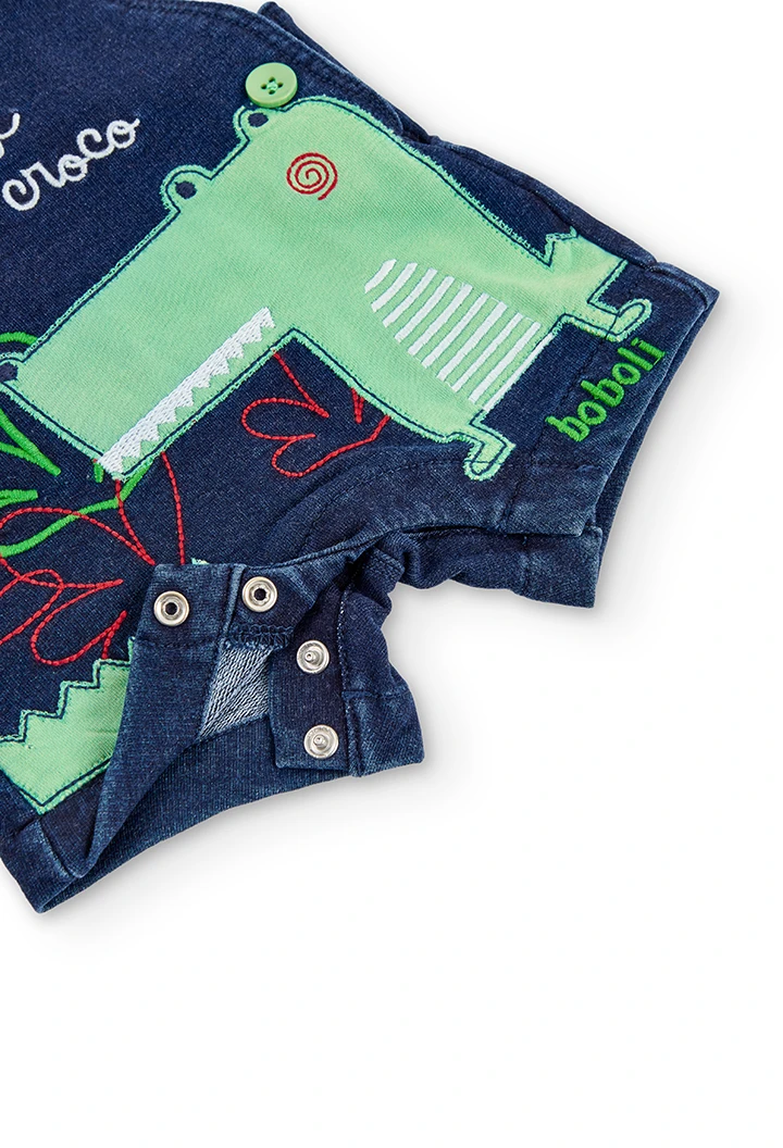Pack en tricot bi matiere pour bébé garçon