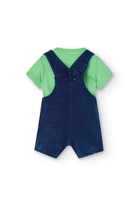 Pack en tricot bi matiere pour bébé garçon