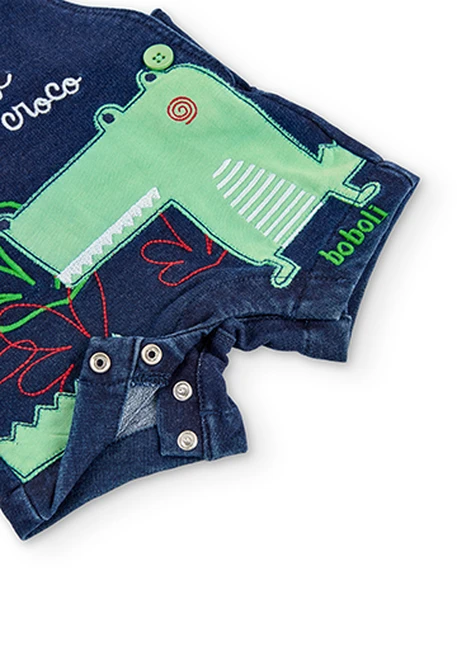 Pack en tricot bi matiere pour bébé garçon