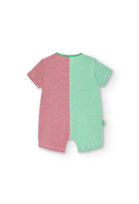 Grenouillère en tricot à rayures pour bébé garçon