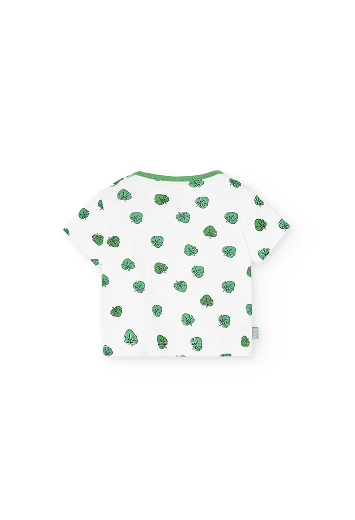 Camiseta punto "hojas" de bebé
