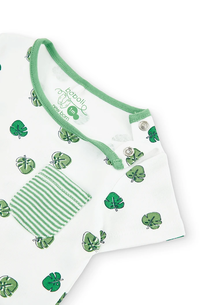 T-Shirt tricot "feuilles" pour bébé -BCI