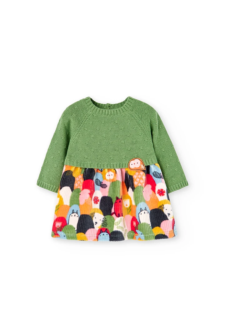 Knitwear dress for baby girl -BCI