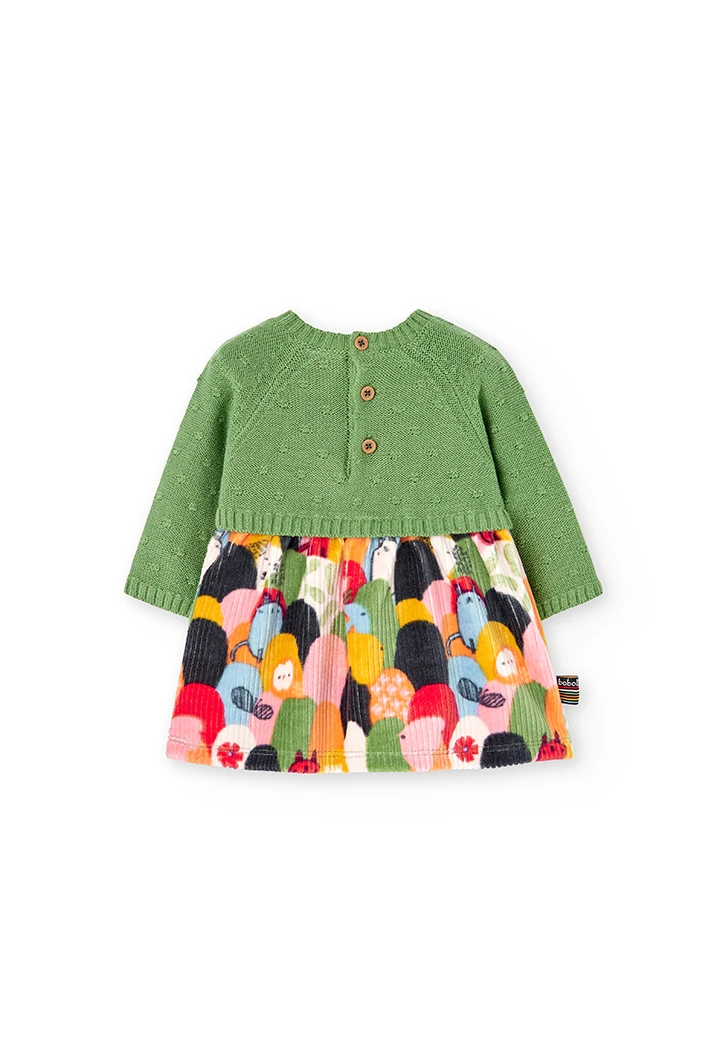 Knitwear dress for baby girl -BCI
