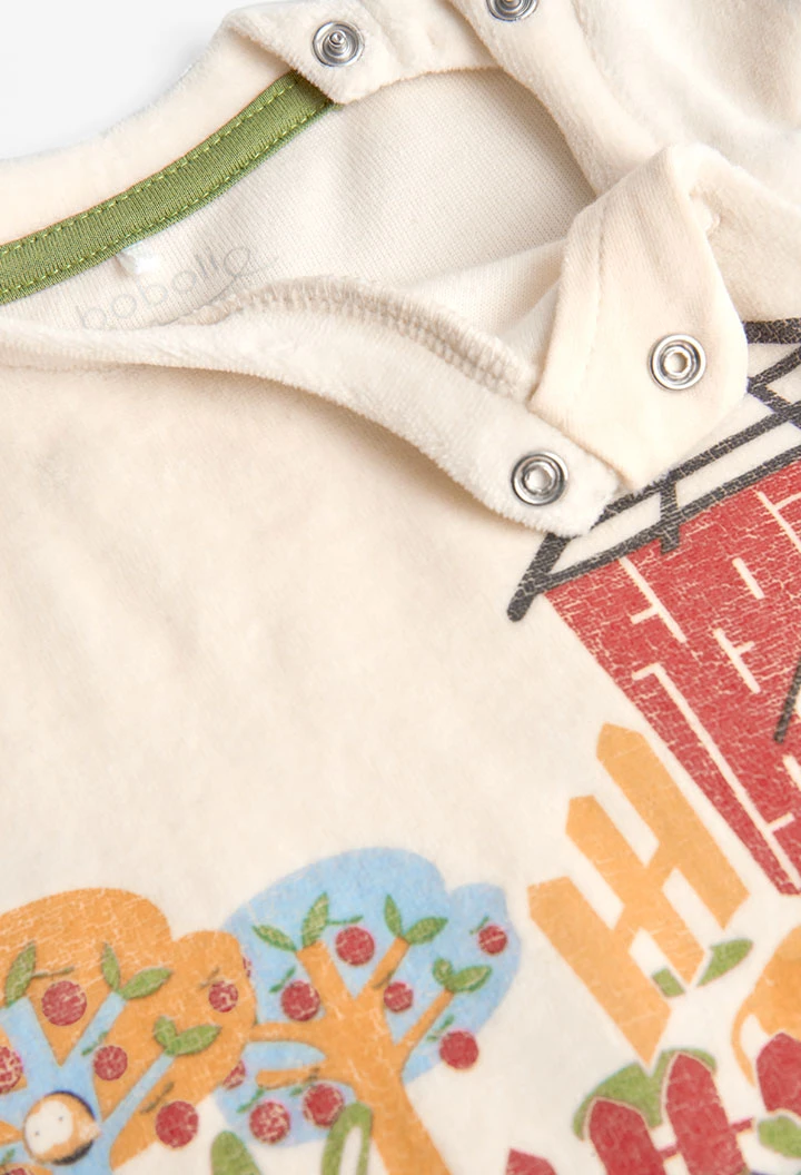Velour play suit for baby -BCI