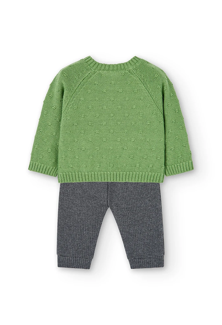 Pack en tricot bi matiere pour bébé -BCI