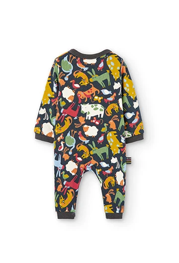 Fleece play suit \"animals\" for baby -BCI
